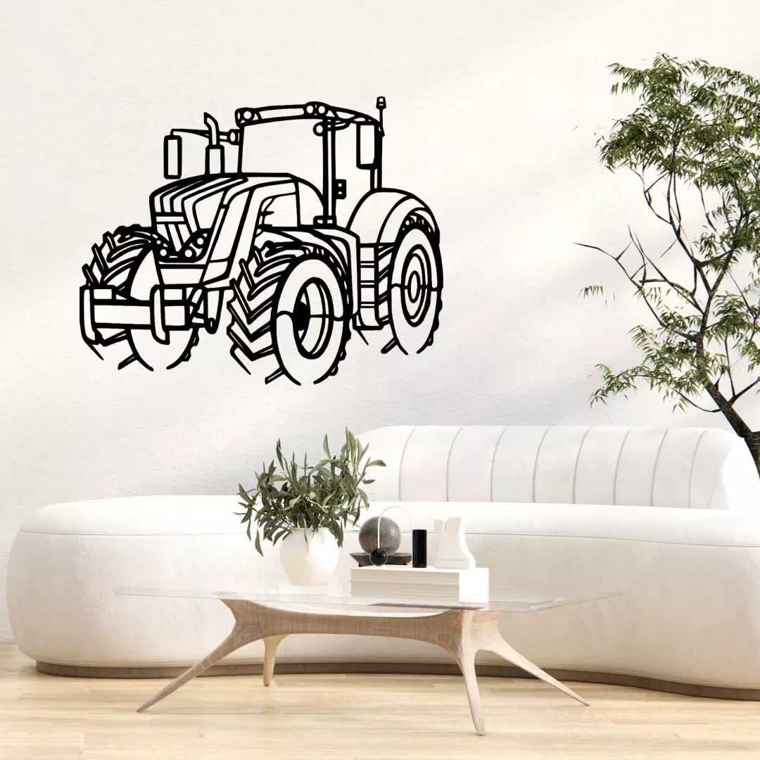 Vario 724 Traktor Silhouette - Wandbild aus Metall