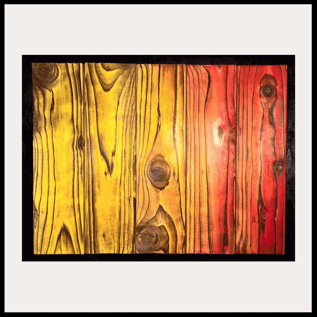 3D Wandbild Gelb - Rot