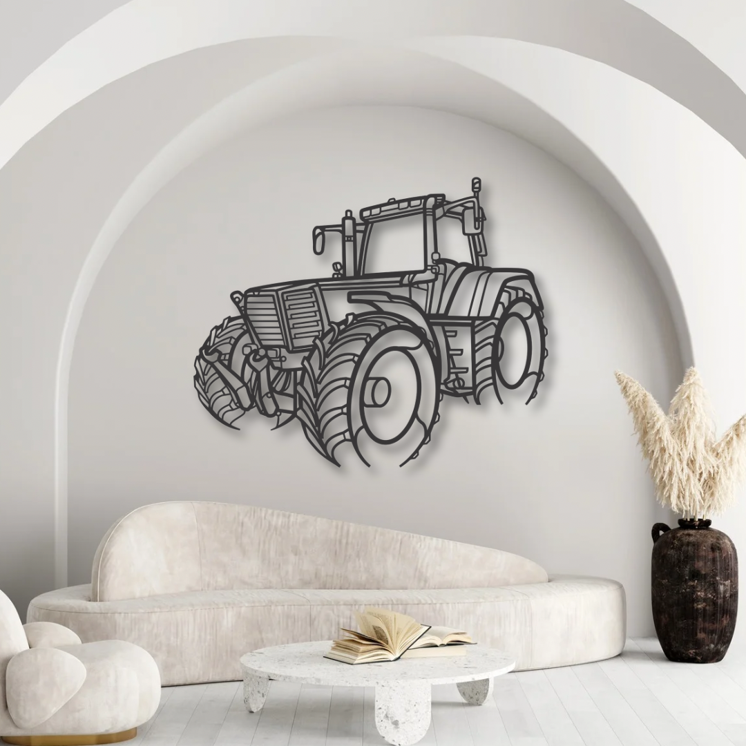 Favorit 926 Traktor Silhouette - Wandbild aus Metall