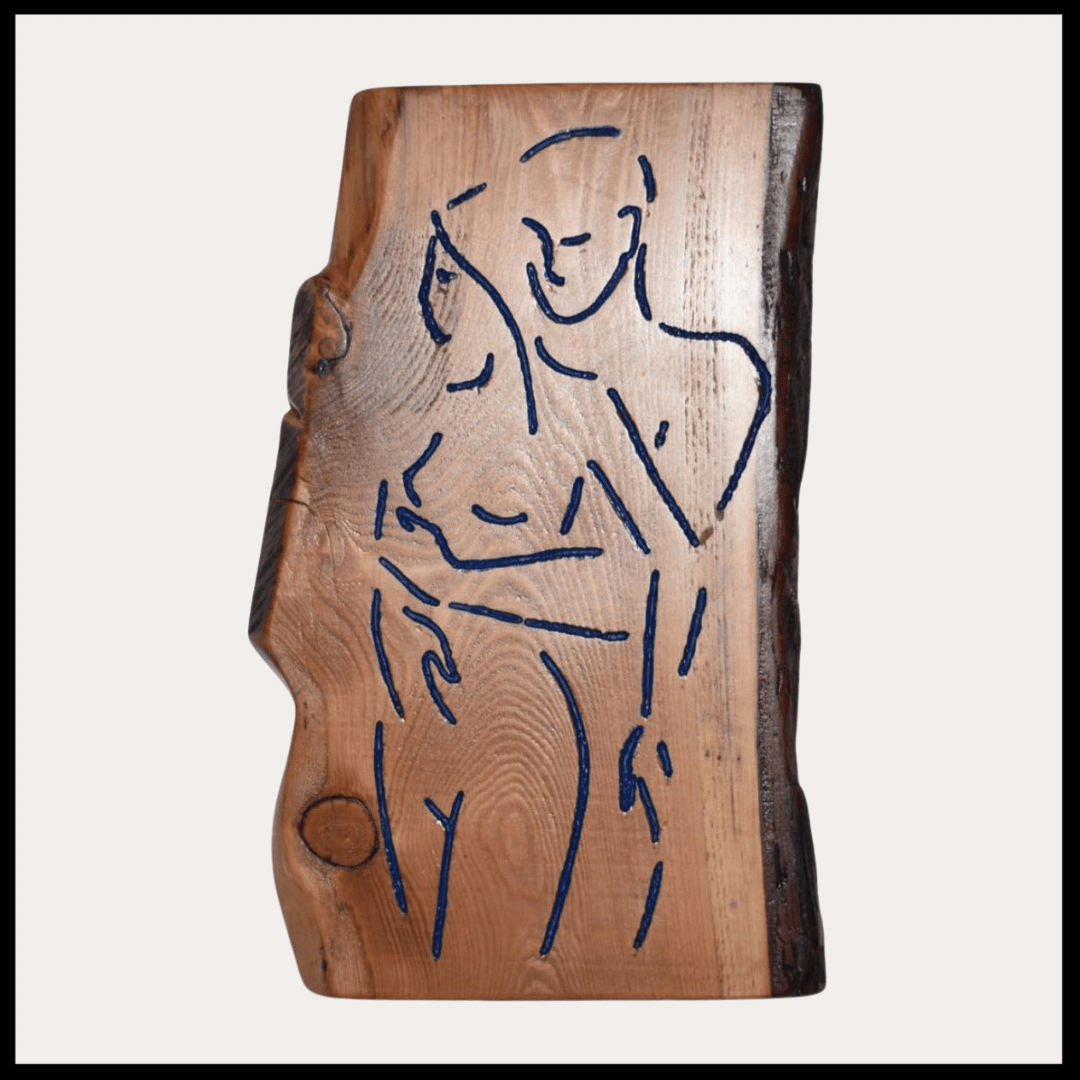 Wandbild Holz Liebende