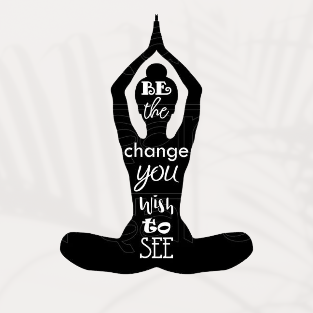 Buddha "be the change you wish to see" - Elegante Metall-Deko