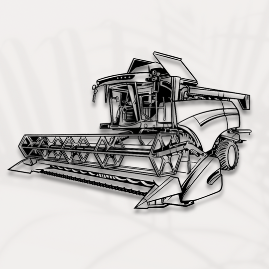 Mähdrescher Silhouette Wanddekoration aus Metall - Erntemaschine - Landmaschine