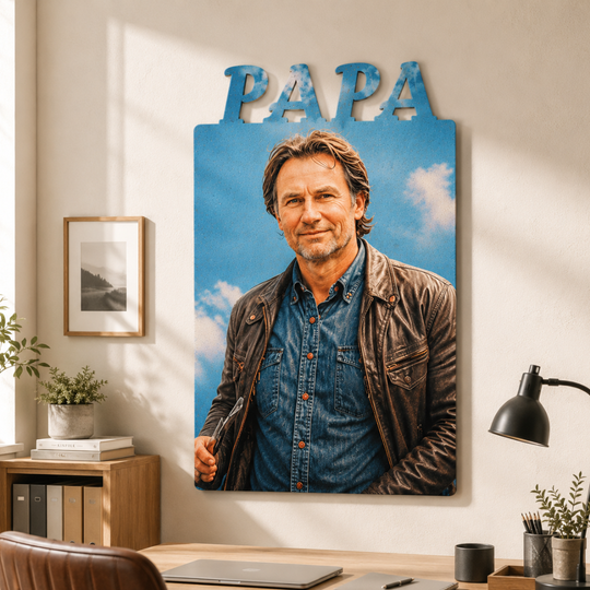 Personalisiertes Holzbild mit Schriftzug – Familie, Mama, Papa oder Baby | Individuelle Wanddeko aus Holz