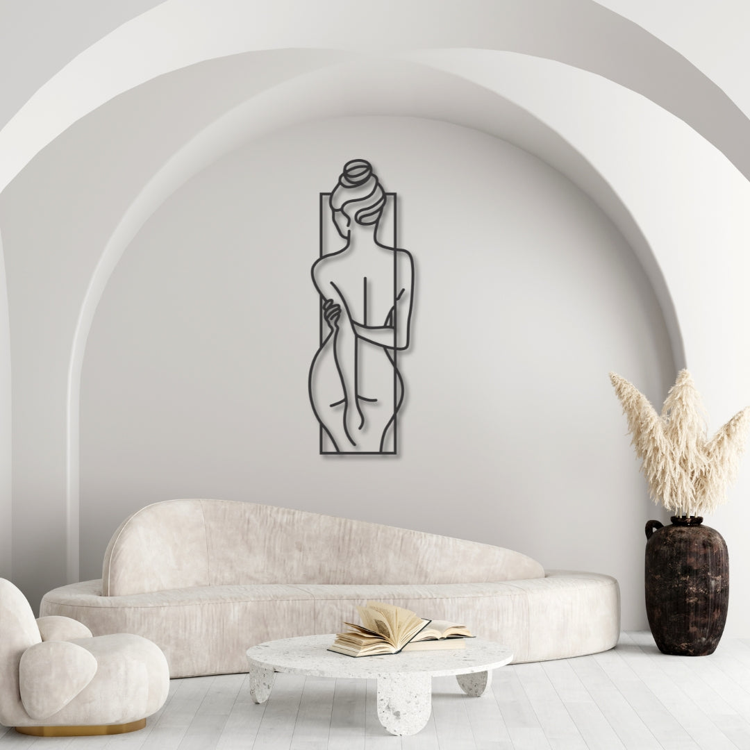 Line Art Wandbild – Frau