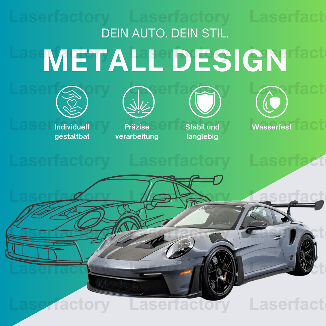 Dein Auto. Dein.Stil. Dein Metall Wandbild: individuell gestaltet