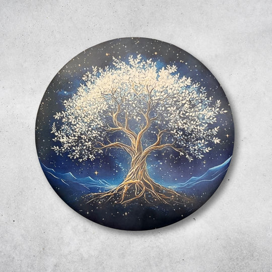Baum des Lebens - Rundes Metallschild