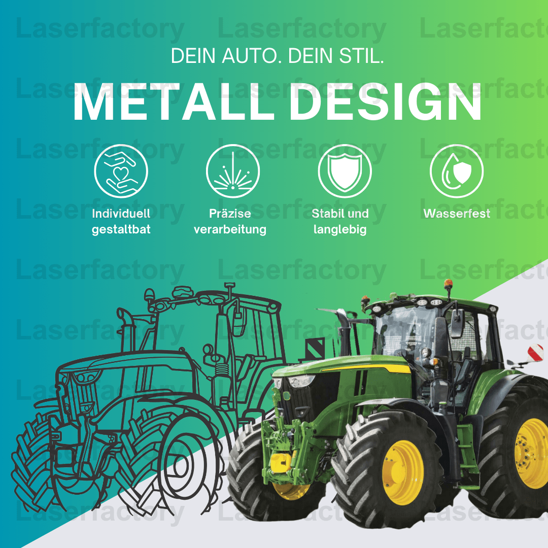 Dein Traktor. Dein.Stil. Dein Metall Wandbild: individuell gestaltet