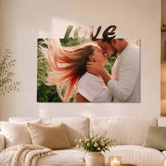 Personalisiertes Holzbild mit Schriftzug – Familie, Mama, Papa oder Baby | Individuelle Wanddeko aus Holz
