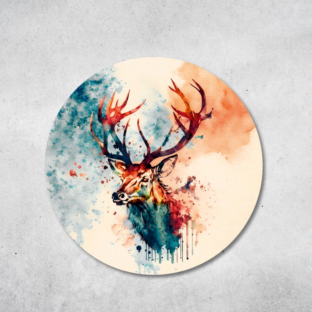 Hirsch Design - Rundes Metallschild