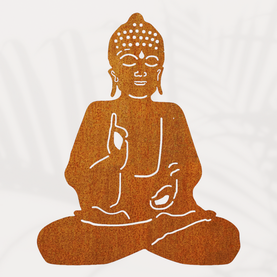Buddha sitzend - Elegante Metall-Deko