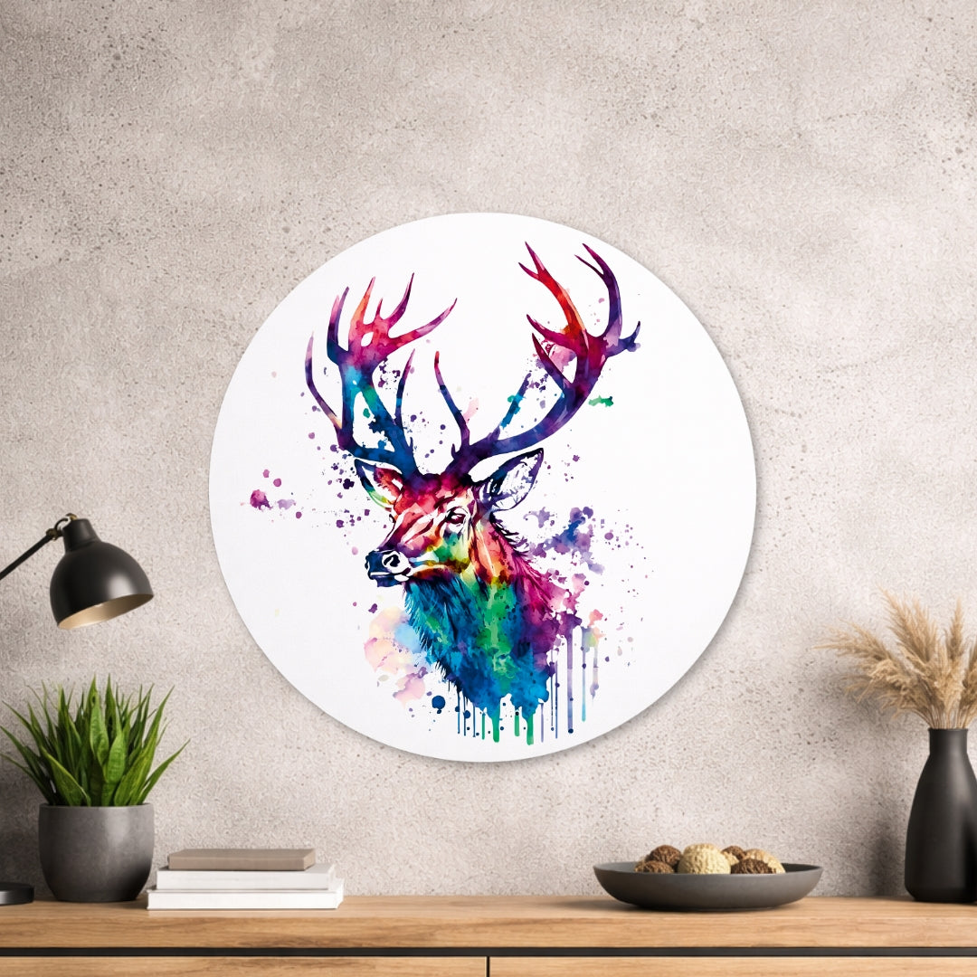 Hirsch Design - Rundes Metallschild