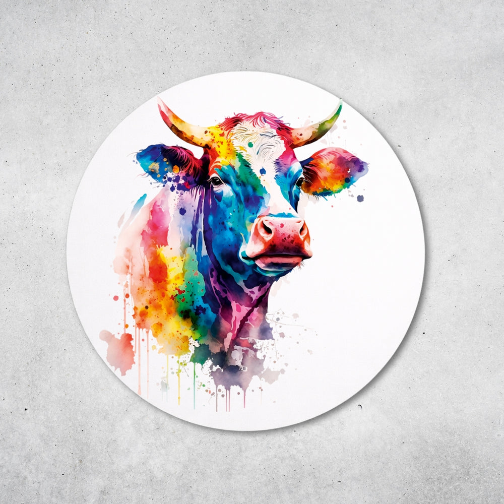 Rinder Design - Rundes Metallschild