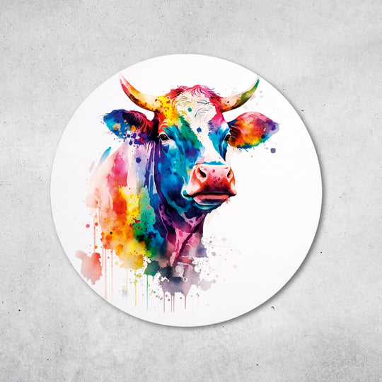 Rinder Design - Rundes Metallschild