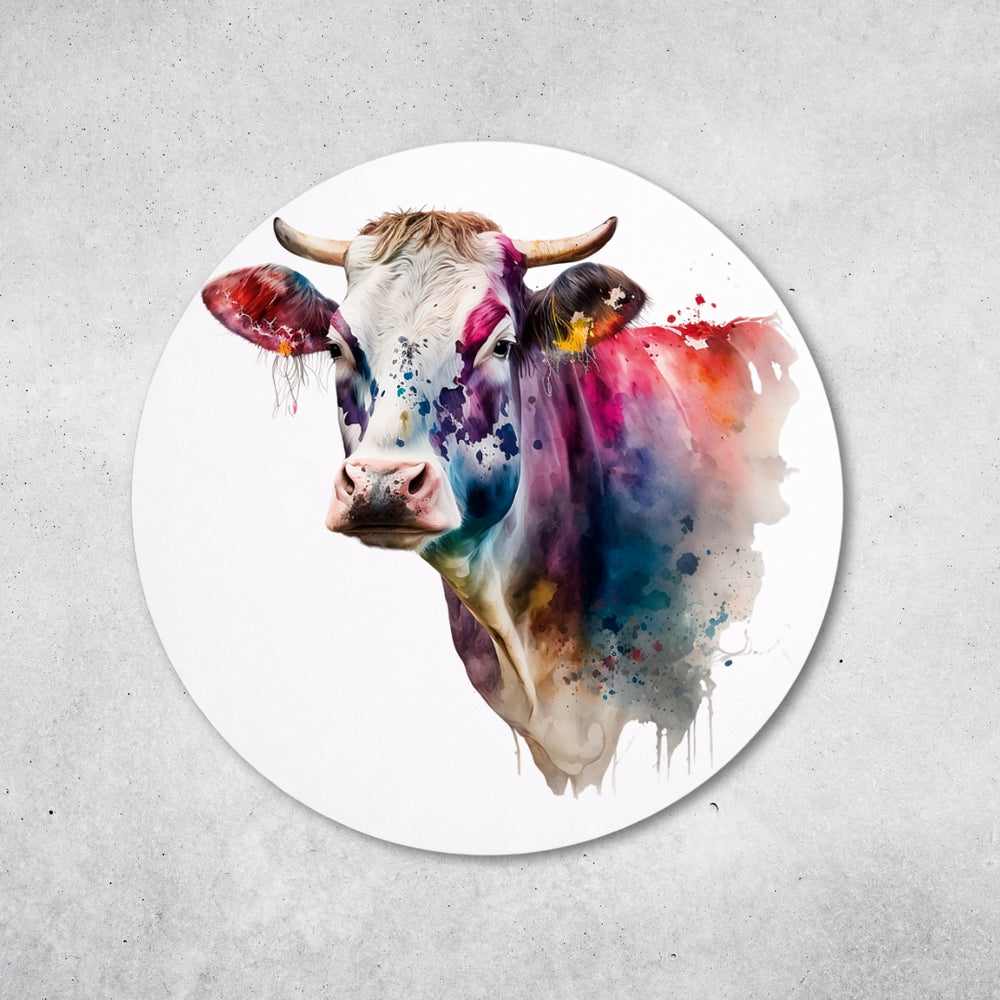 Rinder Design - Rundes Metallschild