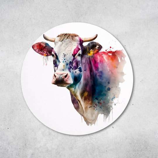 Rinder Design - Rundes Metallschild