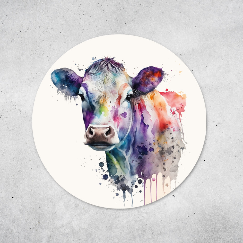 Rinder Design - Rundes Metallschild