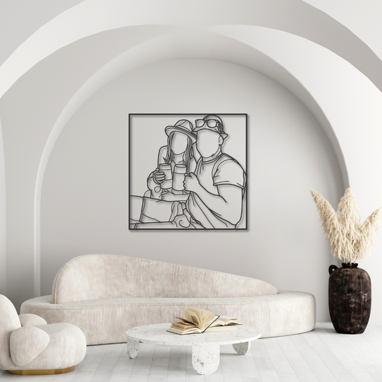 Personalialisiertes Foto - Portrait als Wandbild aus Metall