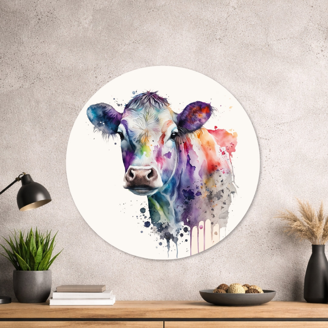 Rinder Design - Rundes Metallschild