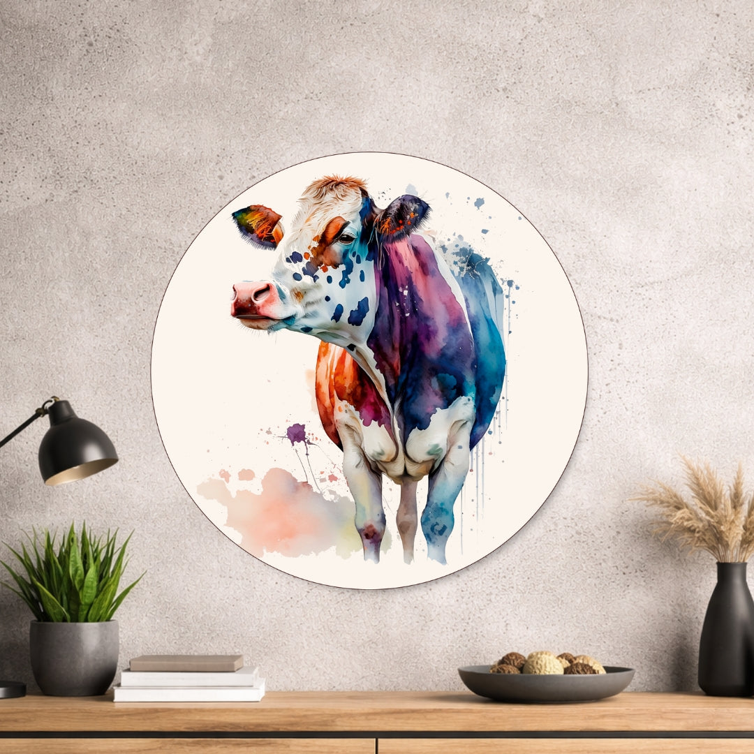 Rinder Design - Rundes Metallschild