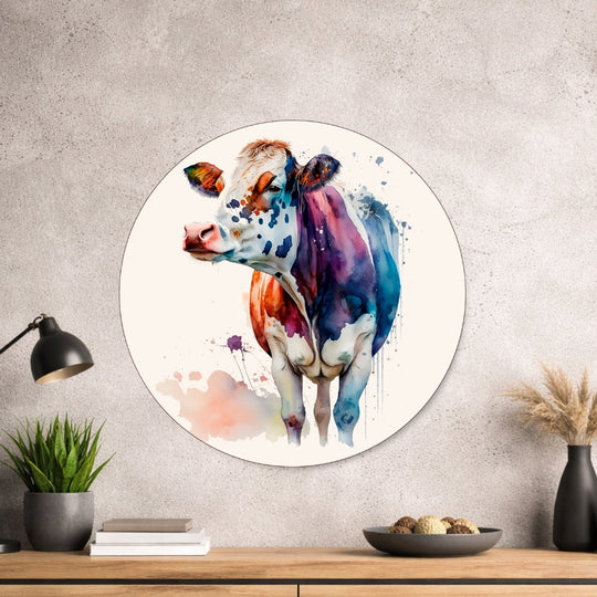 Rinder Design - Rundes Metallschild