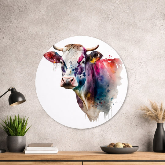 Rinder Design - Rundes Metallschild