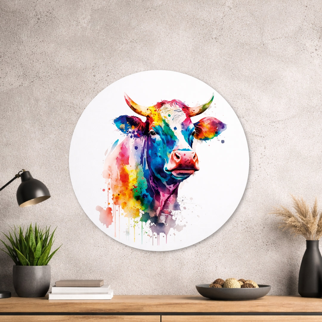 Rinder Design - Rundes Metallschild