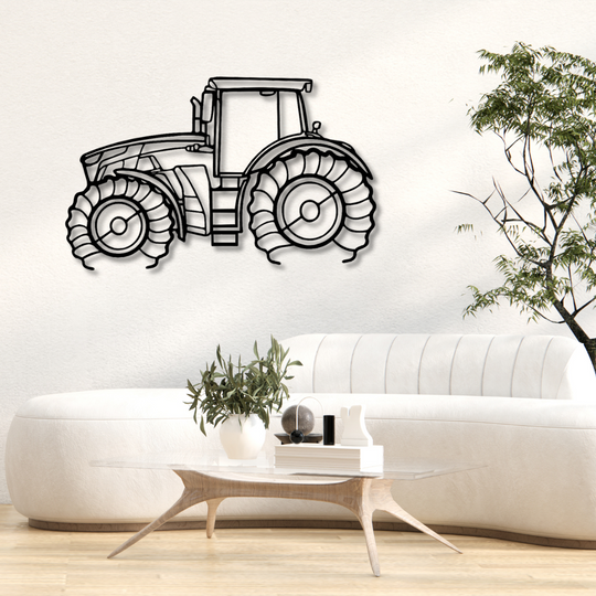 Traktor Vario 942 Silhouette Wanddekoration aus Metall