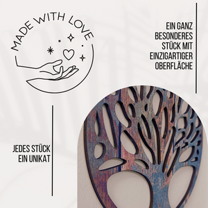Lebensbaum in Bunten Farben – Kunstvolle Akzente für Ihre Wände
