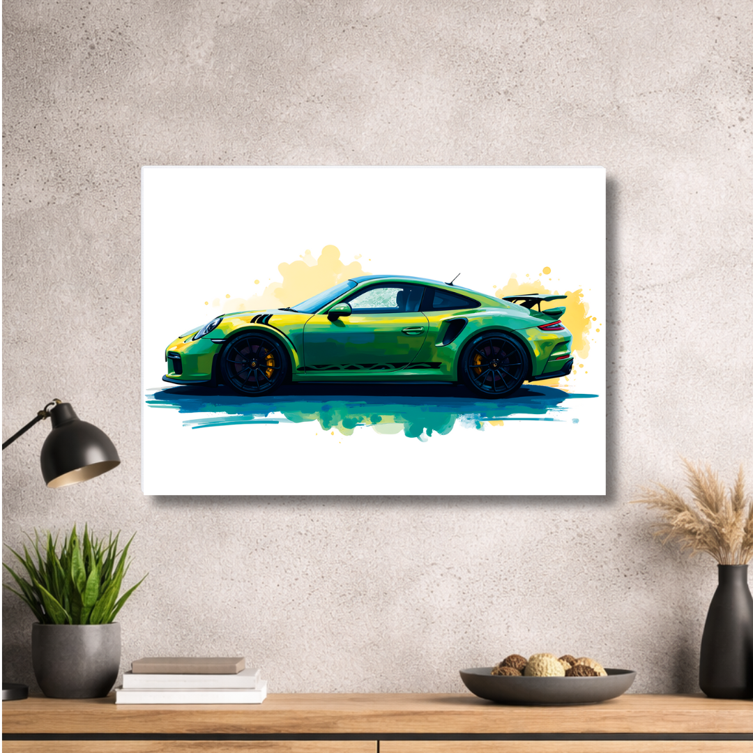 Sportwagen Design - hochwertiges Metallwandbild