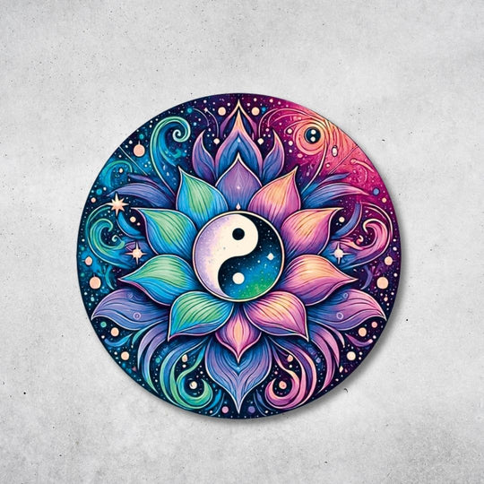 Yin Yang - Rundes Metallschild