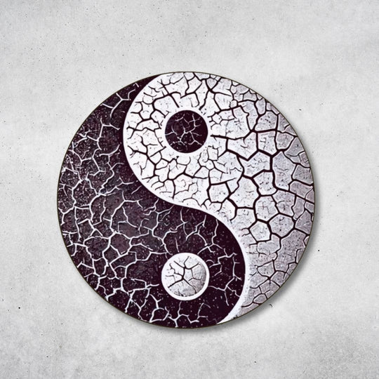 Yin Yang - Rundes Metallschild