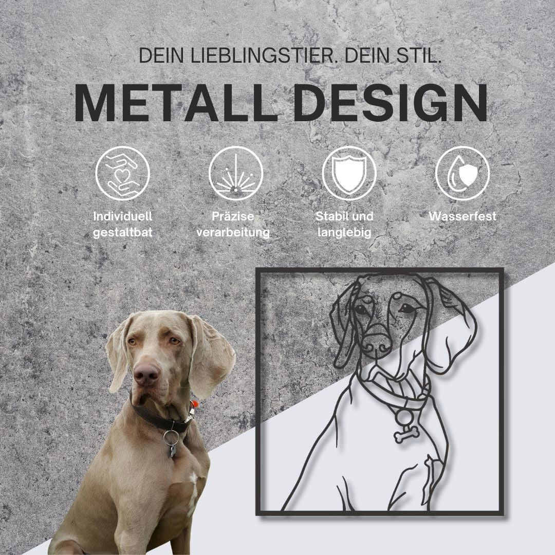 Dein Tier als individuelles Metall-Wandbild – einzigartig & zeitlos