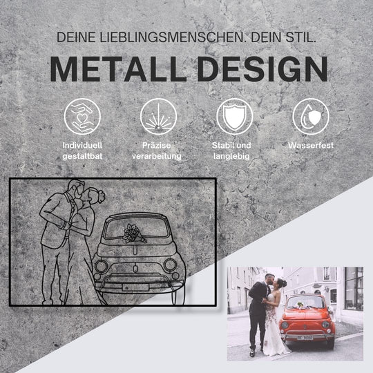 Personalialisiertes Foto - Portrait als Wandbild aus Metall