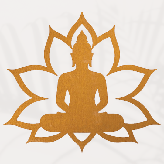 Buddha Lotus - Elegante Metall - Deko - Laserfactory Austria