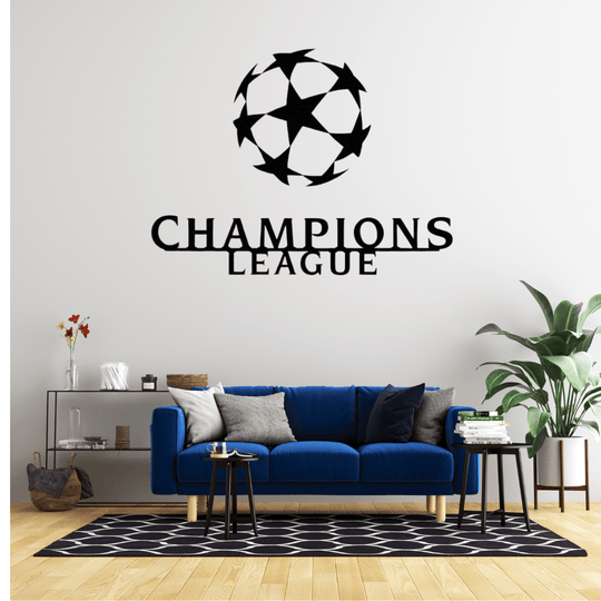 Champions League Wandbild für Männerzimmer - Laserfactory Austria