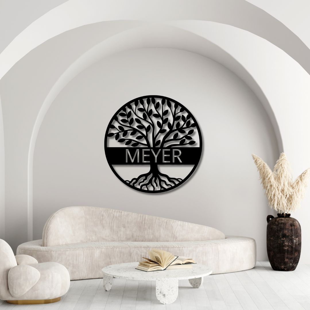 Familien- und Namensschild Baum des Lebens