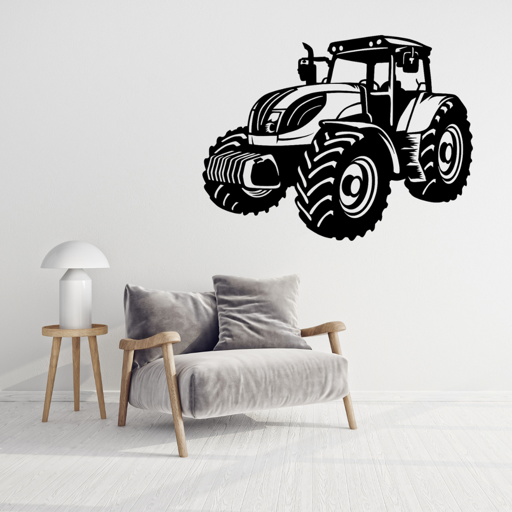 Traktor Silhouette Wanddekoration aus Metall