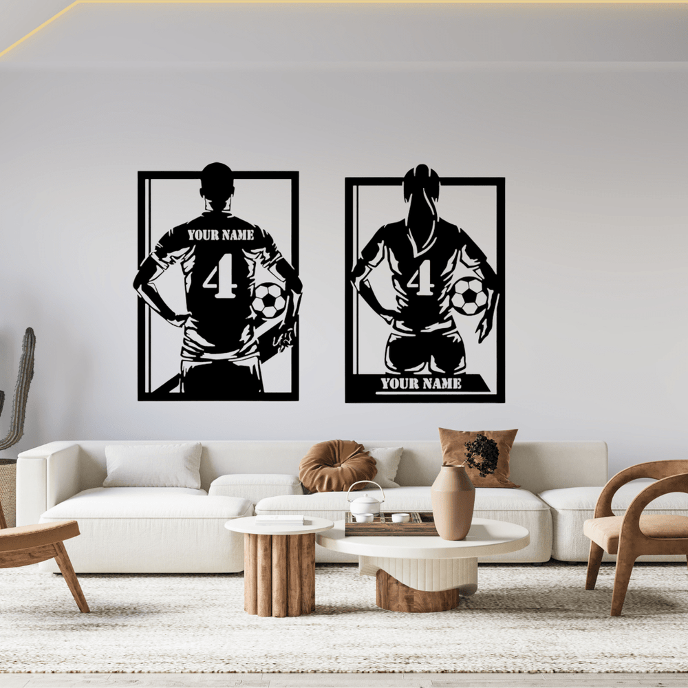 Personalisiere dein FuBball Wandbild aus Metall mit deinem Namen und deiner Nummer. Perfekt fur jeden Fan Hochwertige Materialien und individuelles Design. Jetzt gestalten Laserfactory Austria