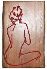 Lade das Bild in den Galerie-Viewer, Wandbild Holz Roter-Akt
