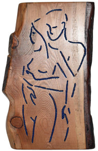 Wandbild Holz Liebende